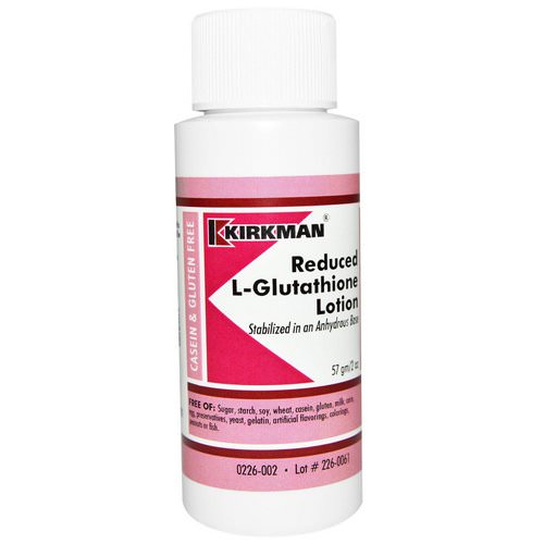 Kirkman Labs, Reduced L-Glutathione Lotion, 2 oz (57 g) فوائد