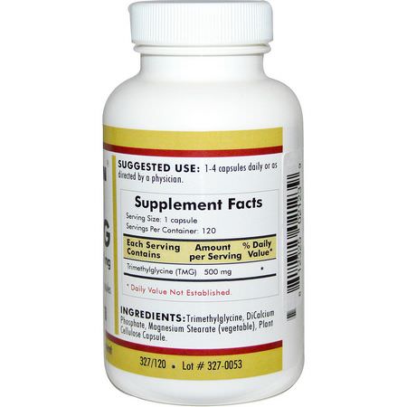 Kirkman Labs, TMG (Trimethylglycine), 500 mg, 120 Capsules:Betaine HCL TMG, الهضم