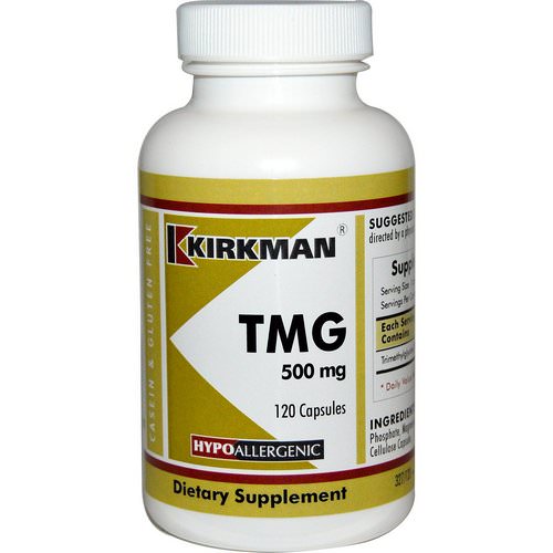 Kirkman Labs, TMG (Trimethylglycine), 500 mg, 120 Capsules فوائد