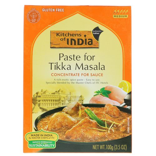 Kitchens of India, Paste For Tikka Masala, Concentrate For Sauce, Medium, 3.5 oz (100 g) فوائد