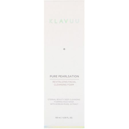 KLAVUU, Pure Pearlsation, Revitalizing Facial Cleansing Foam, 4.39 fl oz (130 ml):منظفات, غس,ل لل,جه