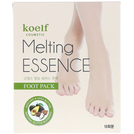 Koelf, Melting Essence Foot Pack, 10 Pairs:العناية بالقدم, K-جمال
