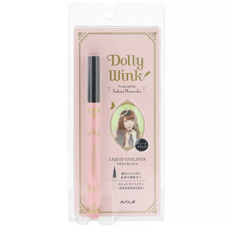 Koji, Dolly Wink, Liquid Eyeliner, Deep Black, 0.2 fl oz (7 ml):كحل, عيون
