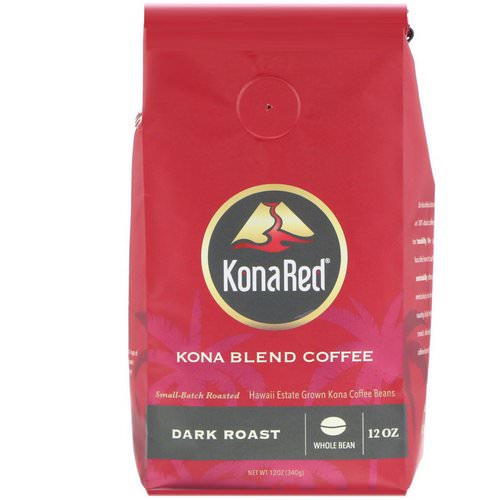 KonaRed, Kona Blend Coffee, Dark Roast, Whole Bean, 12 oz (340 g) فوائد