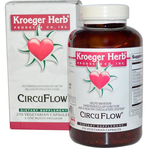Kroeger Herb Co, CircuFlow, 270 Veggie Caps فوائد