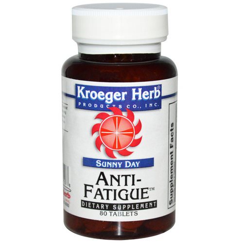 Kroeger Herb Co, Sunny Day, Anti-Fatigue, 80 Tablets فوائد