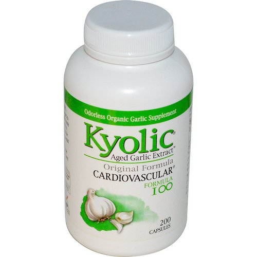 Kyolic, Aged Garlic Extract, Cardiovascular, Formula 100, 200 Capsules فوائد