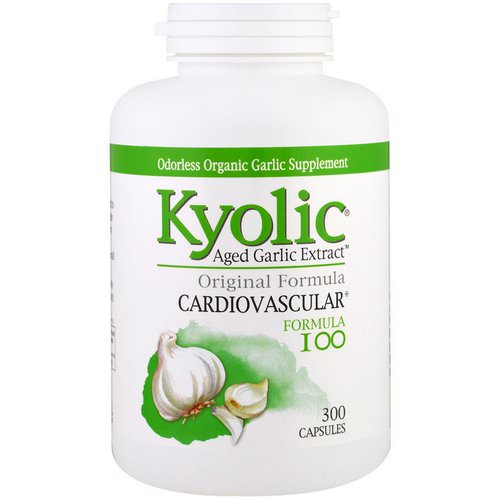 Kyolic, Aged Garlic Extract, Cardiovascular, Formula 100, 300 Capsules فوائد