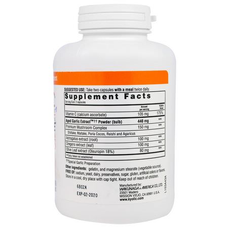 Kyolic, Aged Garlic Extract, Immune, Formula 103, 300 Capsules:مناعي, ملاحق