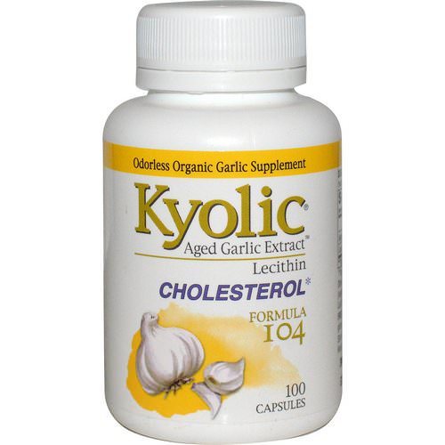 Kyolic, Aged Garlic Extract with Lecithin, Cholesterol Formula 104, 100 Capsules فوائد