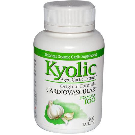 Kyolic, Cardiovascular, Formula 100, 200 Tablets:الث,م, المعالجة المثلية