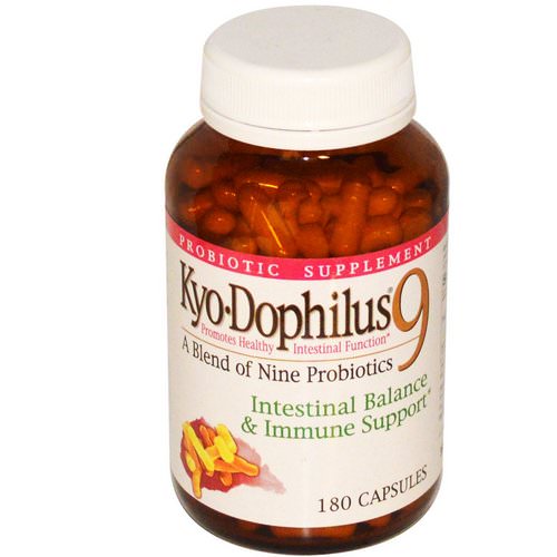 Kyolic, Kyo-Dophilus 9, Intestinal Balance & Immune Support, 180 Capsules فوائد