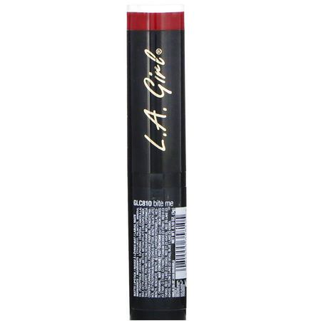 L.A. Girl, Matte Flat Velvet Lipstick, Bite Me, 0.10 oz (3 g):أحمر شفاه, شفاه