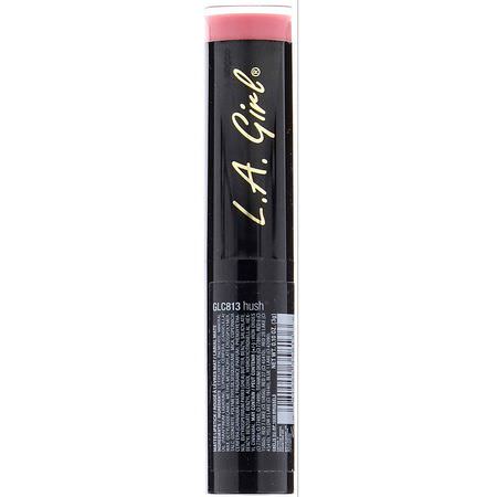 L.A. Girl, Matte Flat Velvet Lipstick, Hush, 0.10 oz (3 g):أحمر شفاه, شفاه