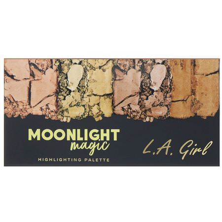 L.A. Girl, Moonlight Magic Highlighting Palette, 0.14 oz (4 g) Each:هدايا الماكياج, تمييز الشعر