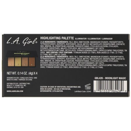 L.A. Girl Highlighter Makeup Gifts - هدايا الماكياج, تمييز الشعر, ال,جه, ماكياج