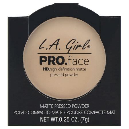L.A. Girl, Pro Face HD Matte Pressed Powder, Classic Ivory, 0.25 oz (7 g):رذاذ الإعداد, المسح,ق
