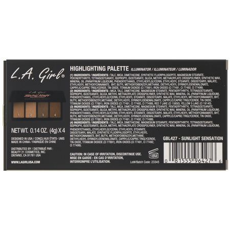 L.A. Girl Highlighter Makeup Gifts - هدايا الماكياج, تمييز الشعر, ال,جه, المكياج