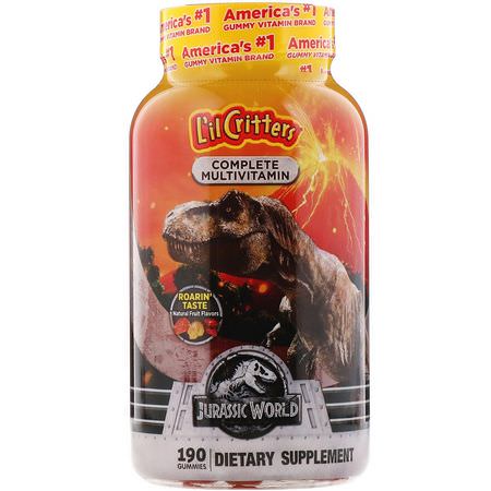 L'il Critters, Complete Multivitamins, Jurassic World, Natural Fruit Flavors, 190 Gummies:الفيتامينات المتعددة للأطفال, الصحة