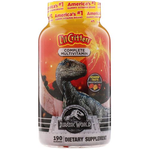 L'il Critters, Complete Multivitamins, Jurassic World, Natural Fruit Flavors, 190 Gummies فوائد