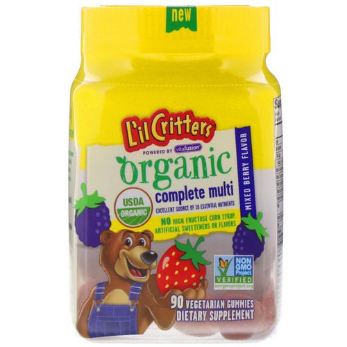 L'il Critters, Organic Complete Multi, Mixed Berry, 90 Vegetarian Gummies فوائد