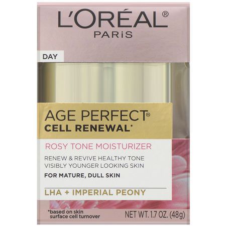 L'Oreal, Age Perfect Cell Renewal, Rosy Tone Moisturizer, 1.7 oz (48 g):مرطب ال,جه, العناية بالبشرة