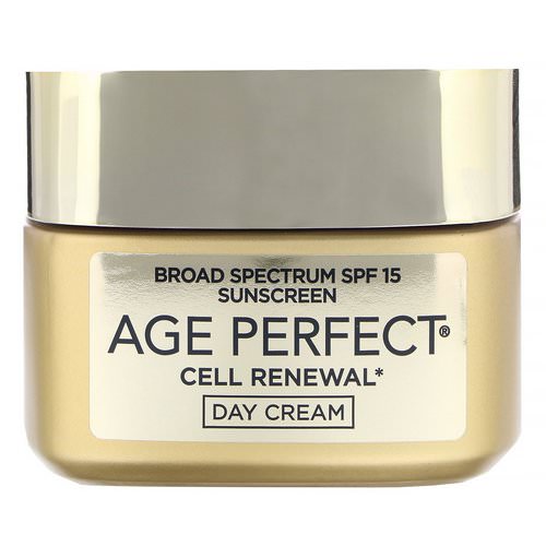 L'Oreal, Age Perfect Cell Renewal, Skin Renewing Day Cream Moisturizer, SPF 15, 1.7 oz (48 g) فوائد