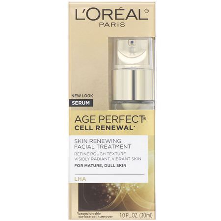 L'Oreal, Age Perfect Cell Renewal, Skin Renewing Facial Treatment, 1 fl oz (30 ml):الأمصال, العلاجات