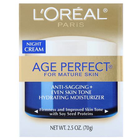 L'Oreal, Age Perfect, Night Cream, 2.5 oz (70 g):مرطب لل,جه, العناية بالبشرة