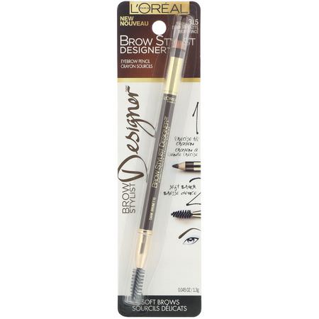 L'Oreal, Brow Stylist Designer Eyebrow Pencil, 315 Dark Brunette, .045 oz (1.3 g):حاجب العين, عيون
