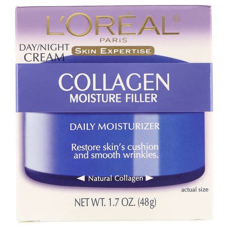 L'Oreal, Collagen Moisture Filler, Day/Night Cream, 1.7 oz (48 g):مرطب لل,جه, العناية بالبشرة