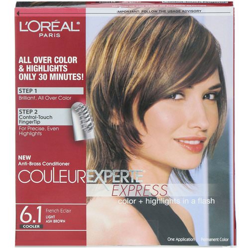 L'Oreal, Couleur Experte Express, Color + Highlights, 6.1 Light Ash Brown, 1 Application فوائد