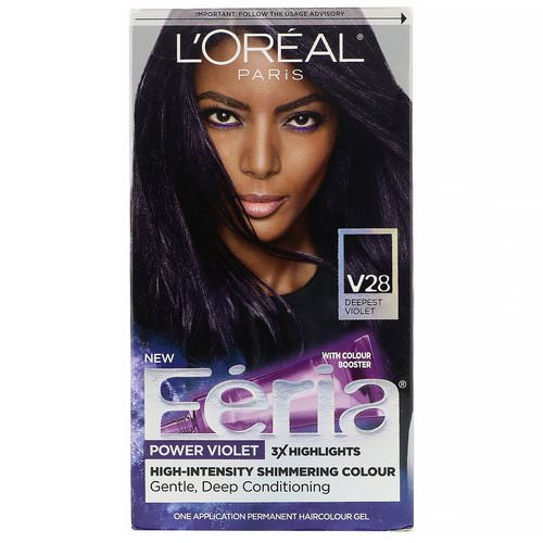 L'Oreal, Feria, Power Violet, High-Intensity Shimmering Color, V28 Deepest Violet, 1 Application فوائد