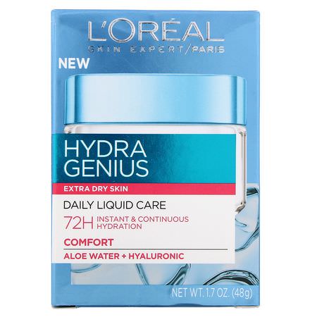 L'Oreal, Hydra Genius, Comfort Daily Liquid Care, Extra Dry Skin, 1.7 oz (48 g):مرطب لل,جه, العناية بالبشرة