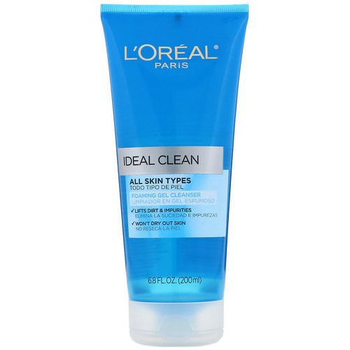 L'Oreal, Ideal Clean, Foaming Gel Cleanser, 6.8 fl oz (200 ml) فوائد