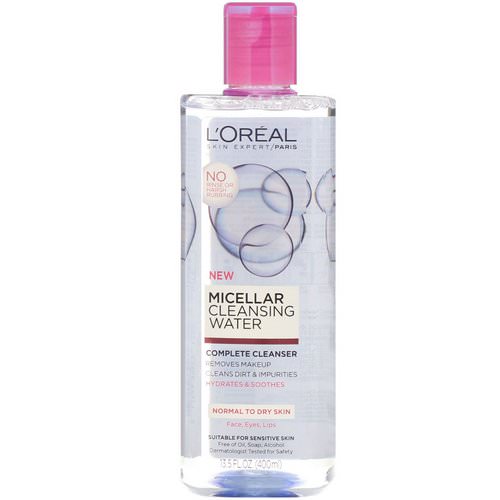 L'Oreal, Micellar Cleansing Water, Normal to Dry Skin, 13.5 fl oz (400 ml) فوائد