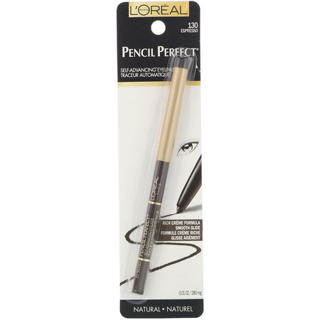L'Oreal, Pencil Perfect, Self-Advancing Eyeliner, 130 Espresso, .01 oz (280 mg):كحل, عيون