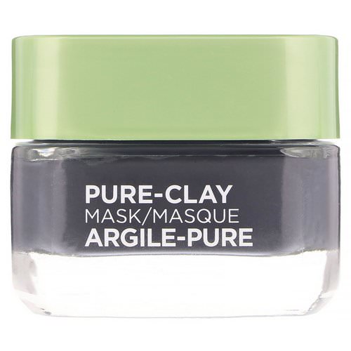 L'Oreal, Pure-Clay Mask, Detox & Brighten, 3 Pure Clays + Charcoal, 1.7 oz (48 g) فوائد