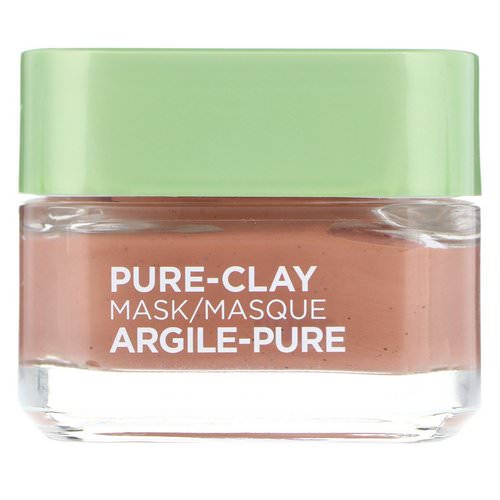 L'Oreal, Pure-Clay Mask, Exfoliate & Refine Pores, 3 Pure Clays + Red Algae, 1.7 oz (48 g) فوائد