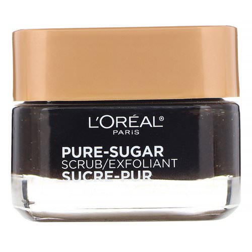 L'Oreal, Pure-Sugar Scrub, Resurface & Energize, 3 Pure Sugars + Coffee, 1.7 oz (48 g) فوائد