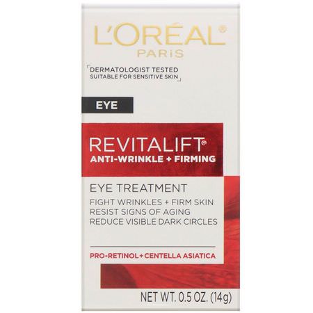 L'Oreal, Revitalift Anti-Wrinkle & Firming, Eye Treatment, 0.5 fl oz (14 g):العلاجات, كريم العين