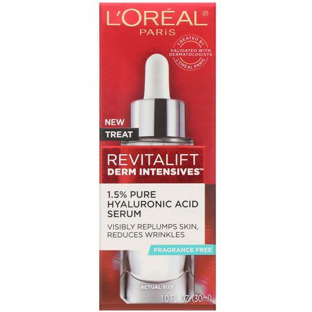 L'Oreal, Revitalift Derm Intensives, 1.5% Pure Hyaluronic Acid Serum, 1 fl oz (30 ml):الأمصال, العلاجات