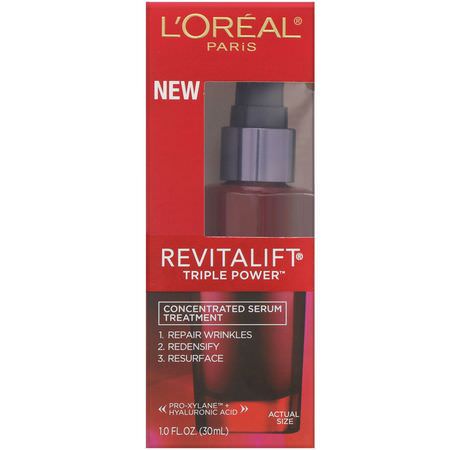L'Oreal, Revitalift Triple Power, Concentrated Serum Treatment, 1 fl oz (30 ml):الأمصال, العلاجات