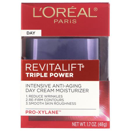 L'Oreal, Revitalift Triple Power, Intensive Anti-Aging Day Cream Moisturizer, 1.7 oz (48 g):مرطب لل,جه, العناية بالبشرة