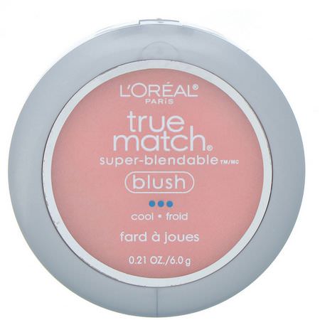 L'Oreal, True Match Super-Blendable Blush, C5-6 Rosy Outlook, .21 oz (6 g):Blush, وجه