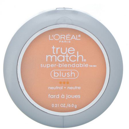 L'Oreal, True Match Super-Blendable Blush, N3-4 Innocent Flush, .21 oz (6 g):Blush, وجه