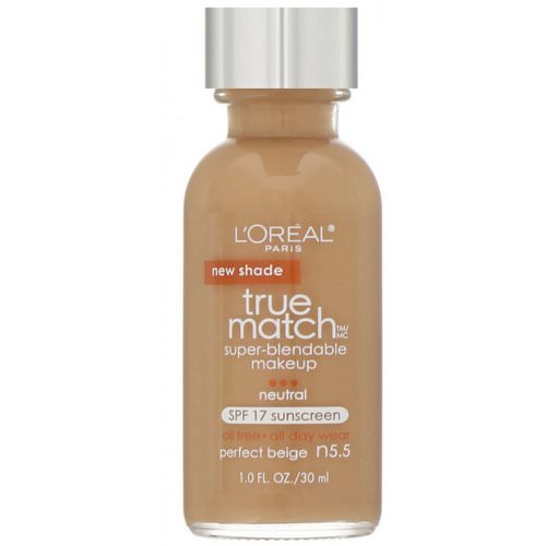 L'Oreal, True Match Super-Blendable Makeup, N5.5 Perfect Beige, 1 fl oz (30 ml) فوائد