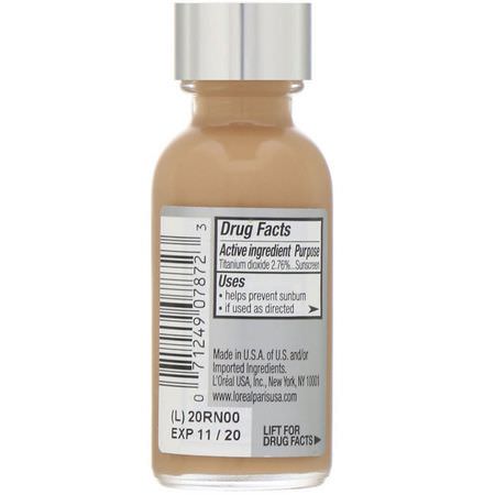 L'Oreal, True Match Super-Blendable Makeup, N6 Honey Beige, 1 fl oz (30 ml):Foundation, وجه
