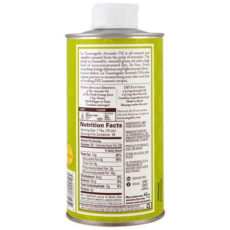 La Tourangelle, Delicate Avocado Oil, 16.9 fl oz (500 ml):زيت تدليك الأف,كاد,زي,ت التدليك