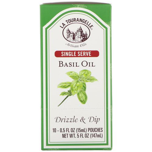 La Tourangelle, Drizzle & Dip, Basil Oil, 10 Pouches, 0.5 fl oz (15 ml) Each فوائد